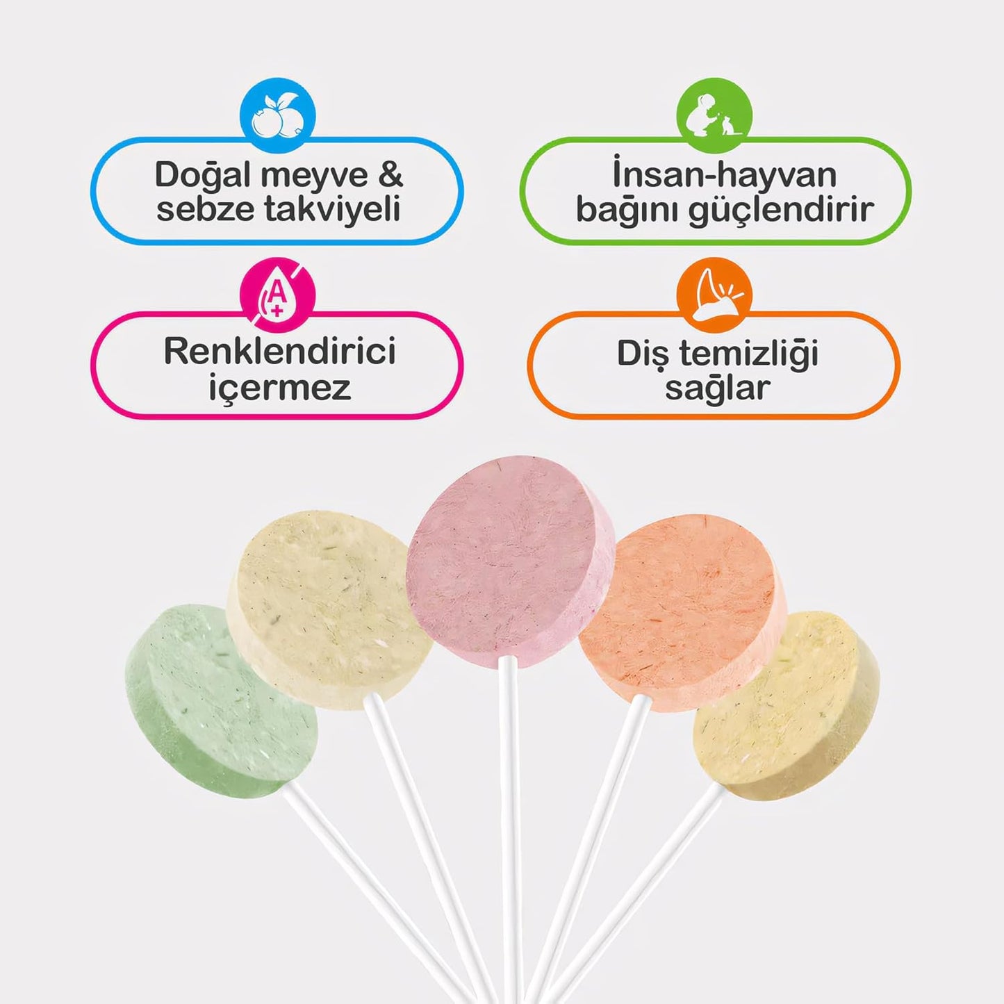 Kediler için Karışık Lezzetli Lolipop 15x1.4G