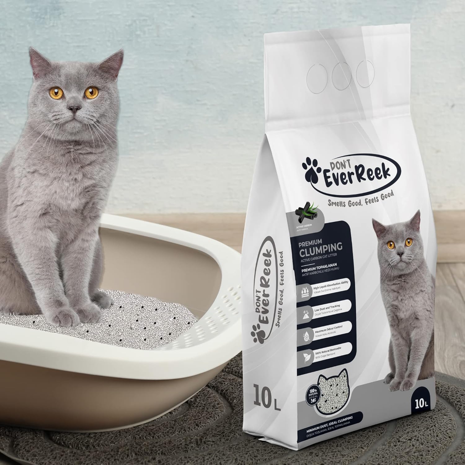 Kedi Kumu (10 Litre, Aktif Karbon)
