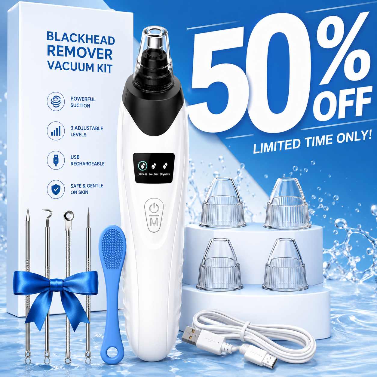 Blackhead Remover Vacuum Kit – Deep Pore Cleansing Made Easy