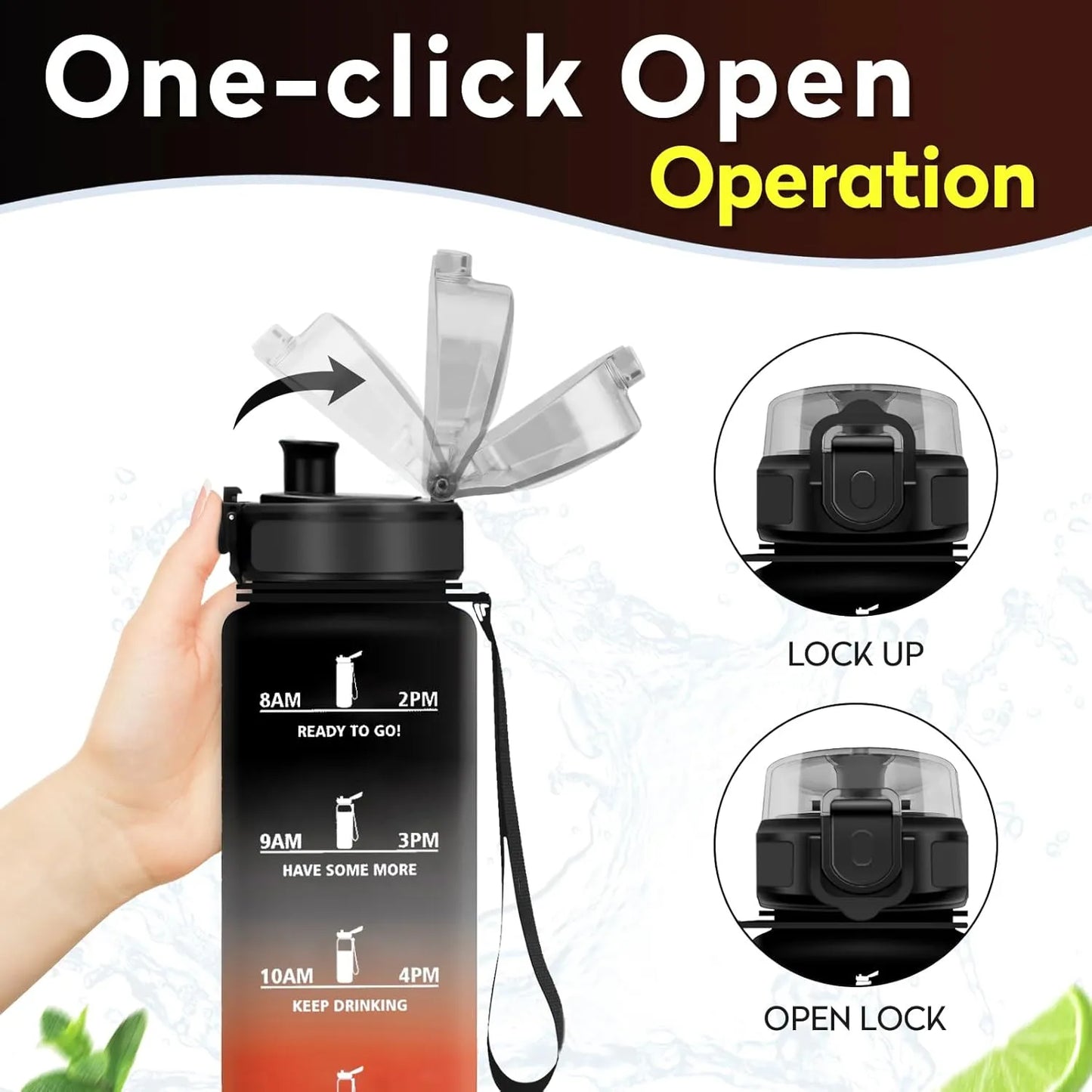 BlueToy Motivational Water Bottle – Stay Hydrated