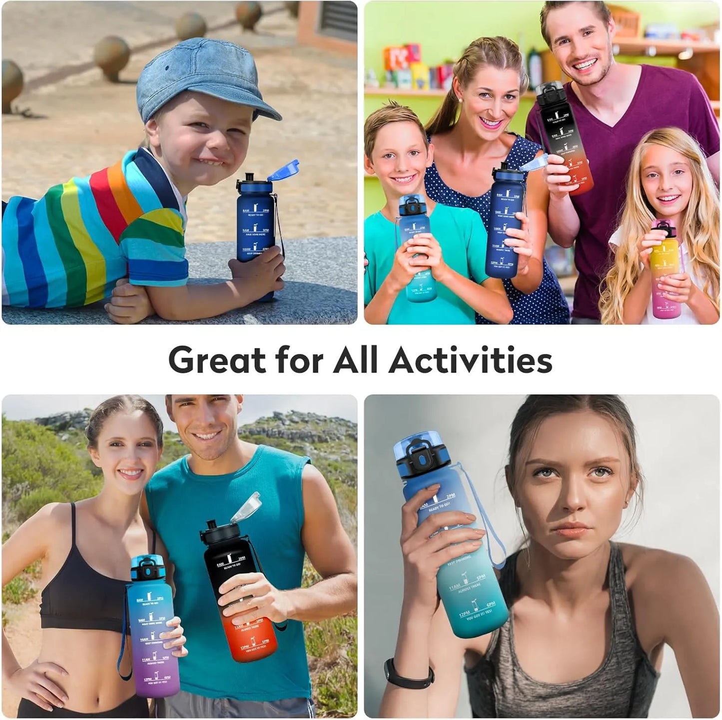 BlueToy Motivational Water Bottle – Stay Hydrated